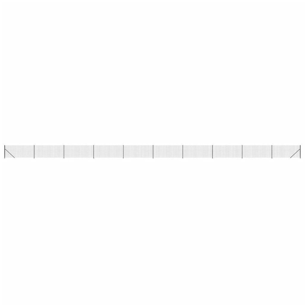Maschendrahtzaun mit Bodenflansch Anthrazit 0,8x25 m