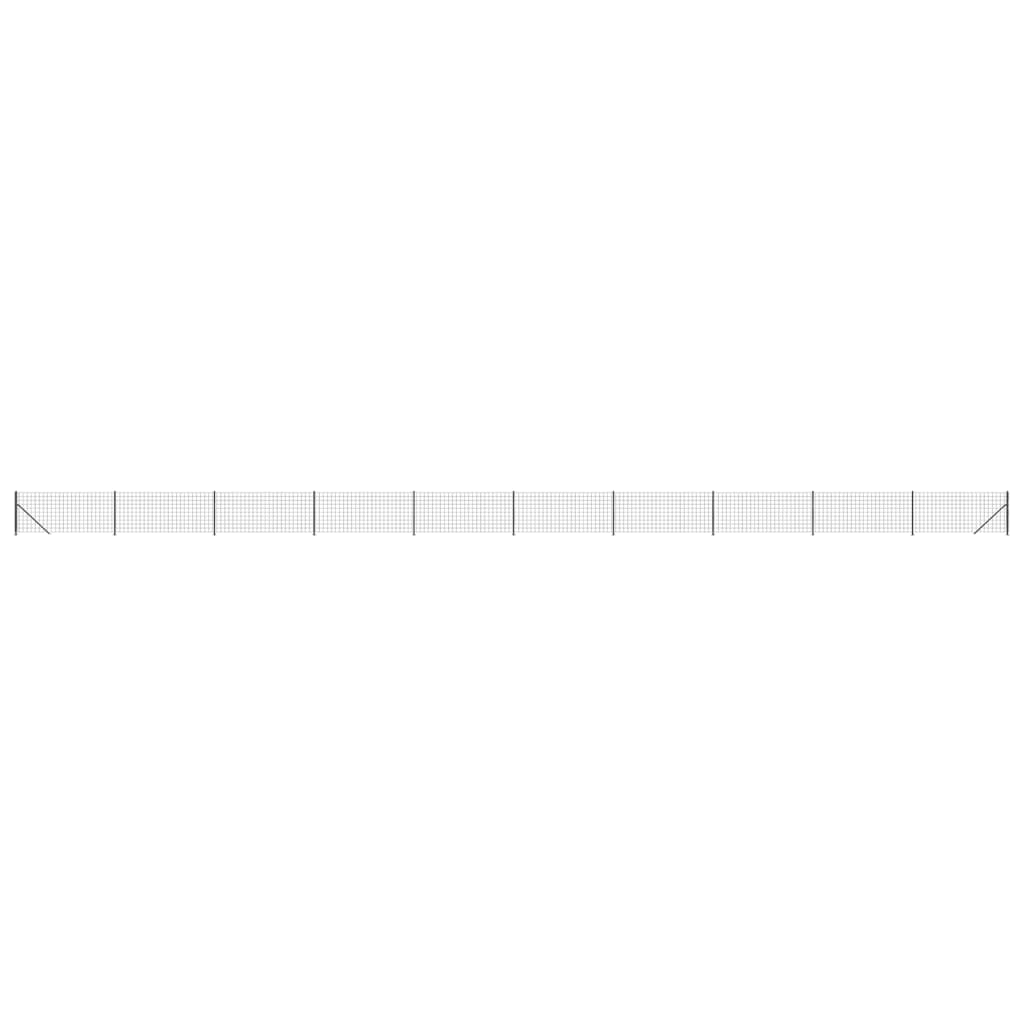 Maschendrahtzaun mit Bodenflansch Anthrazit 1x25 m