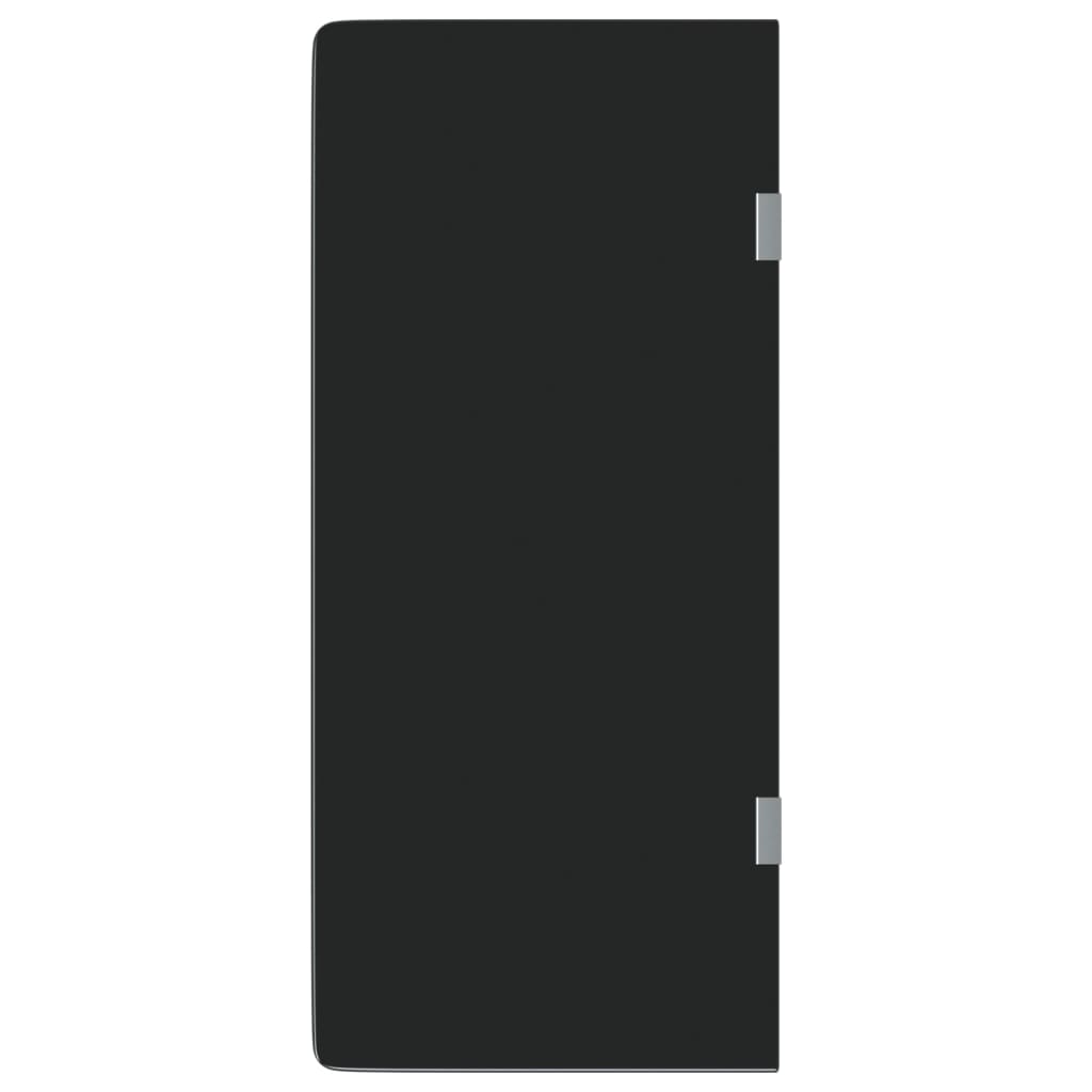 Urinal-Trennwand Wandmontage Schwarz 90x40 cm Hartglas