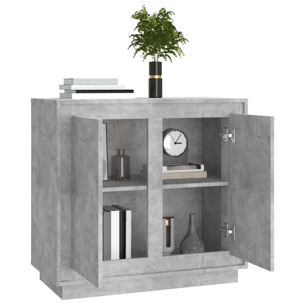 Sideboard Betongrau 80x34x75 cm Holzwerkstoff