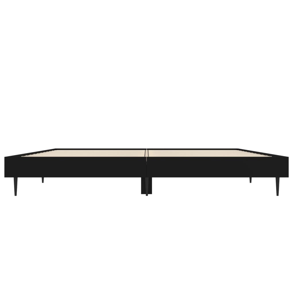 Bed frame black 135x190 cm wood material
