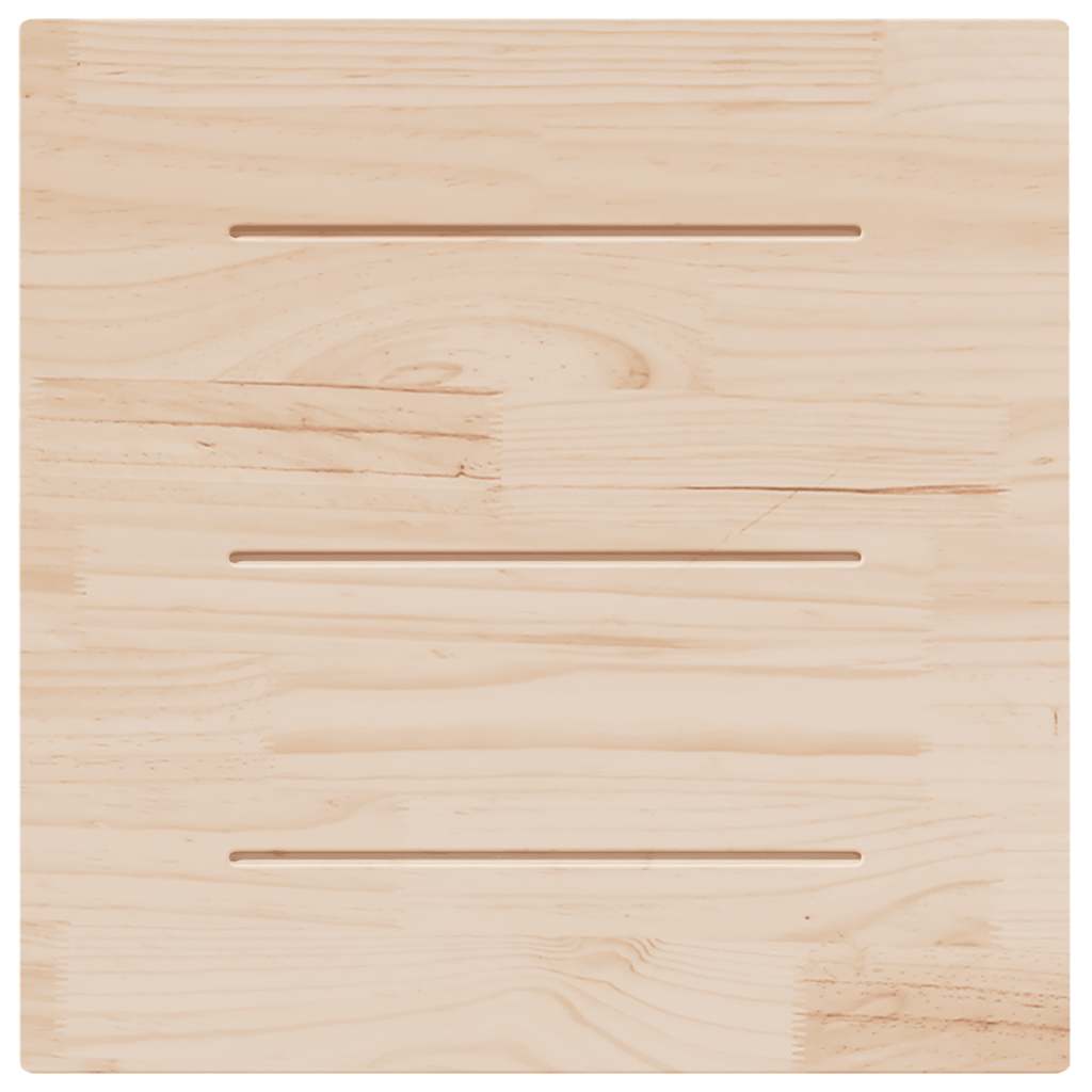 Tischplatte Weiß 80x80x2,5 cm Massivholz Kiefer Quadratisch