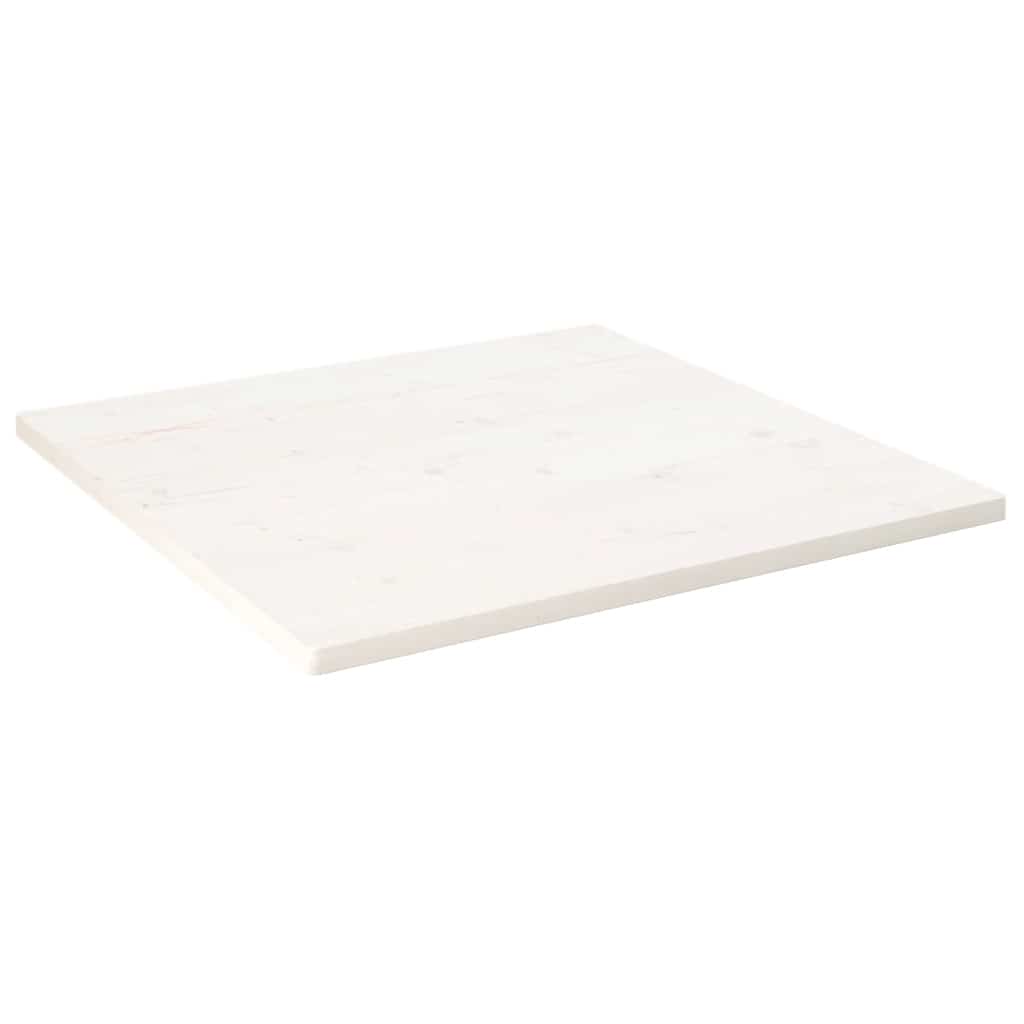 Tischplatte Weiß 90x90x2,5 cm Massivholz Kiefer Quadratisch