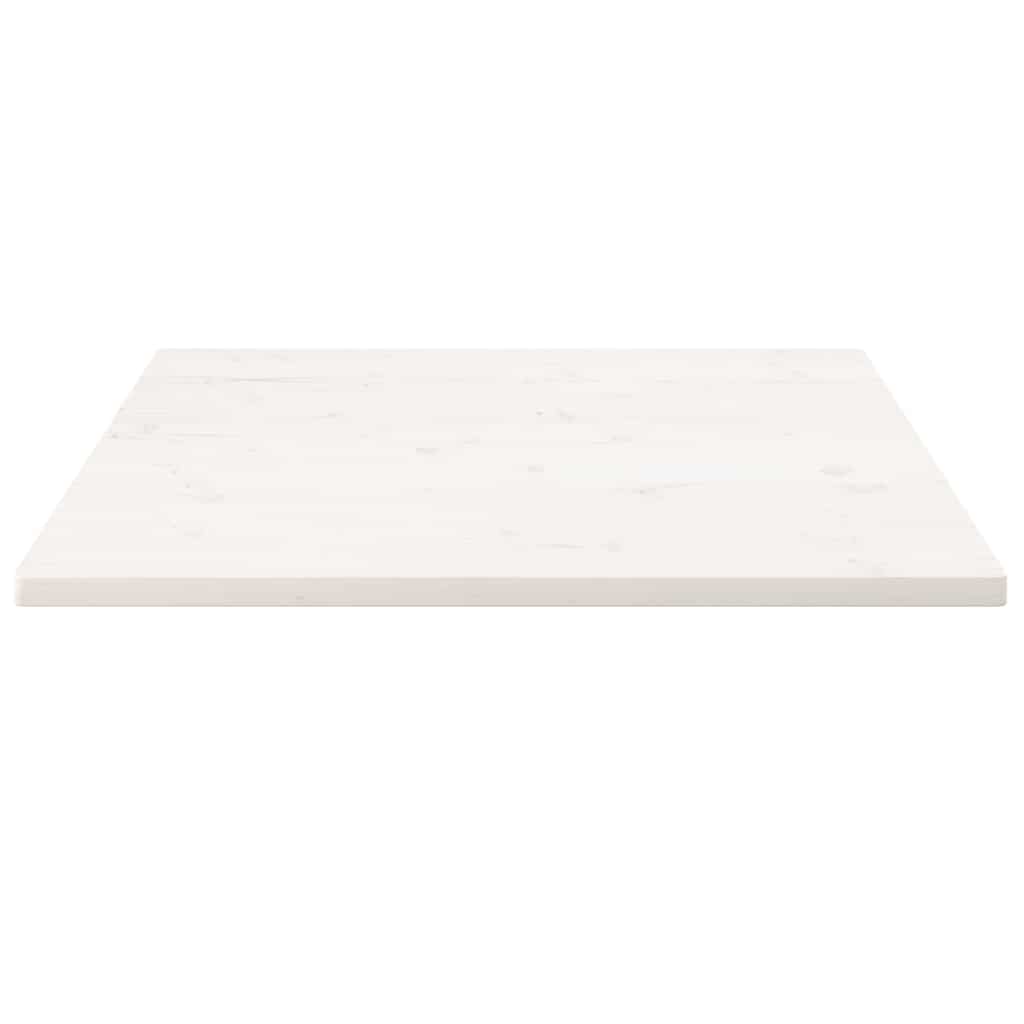 Table top white 90x90x2.5 cm solid pine square