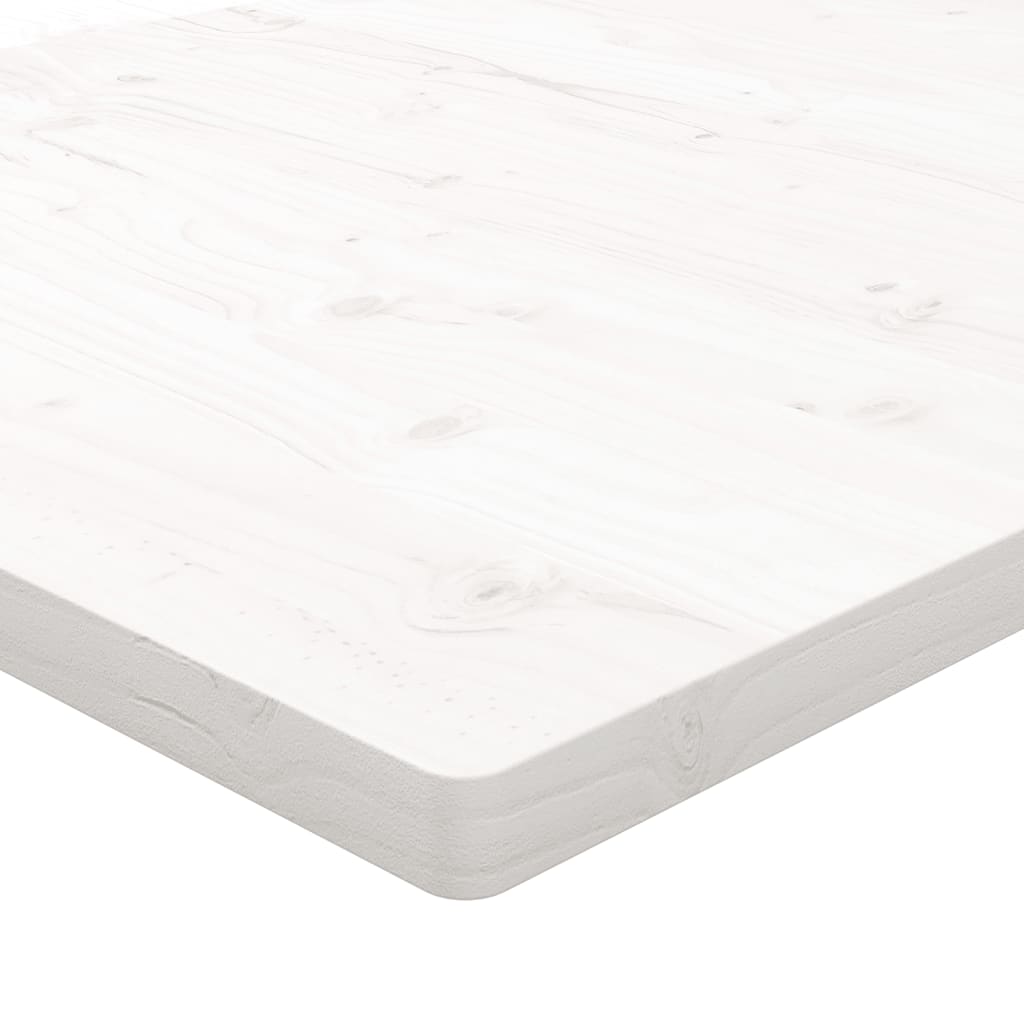 Table top white 90x90x2.5 cm solid pine square