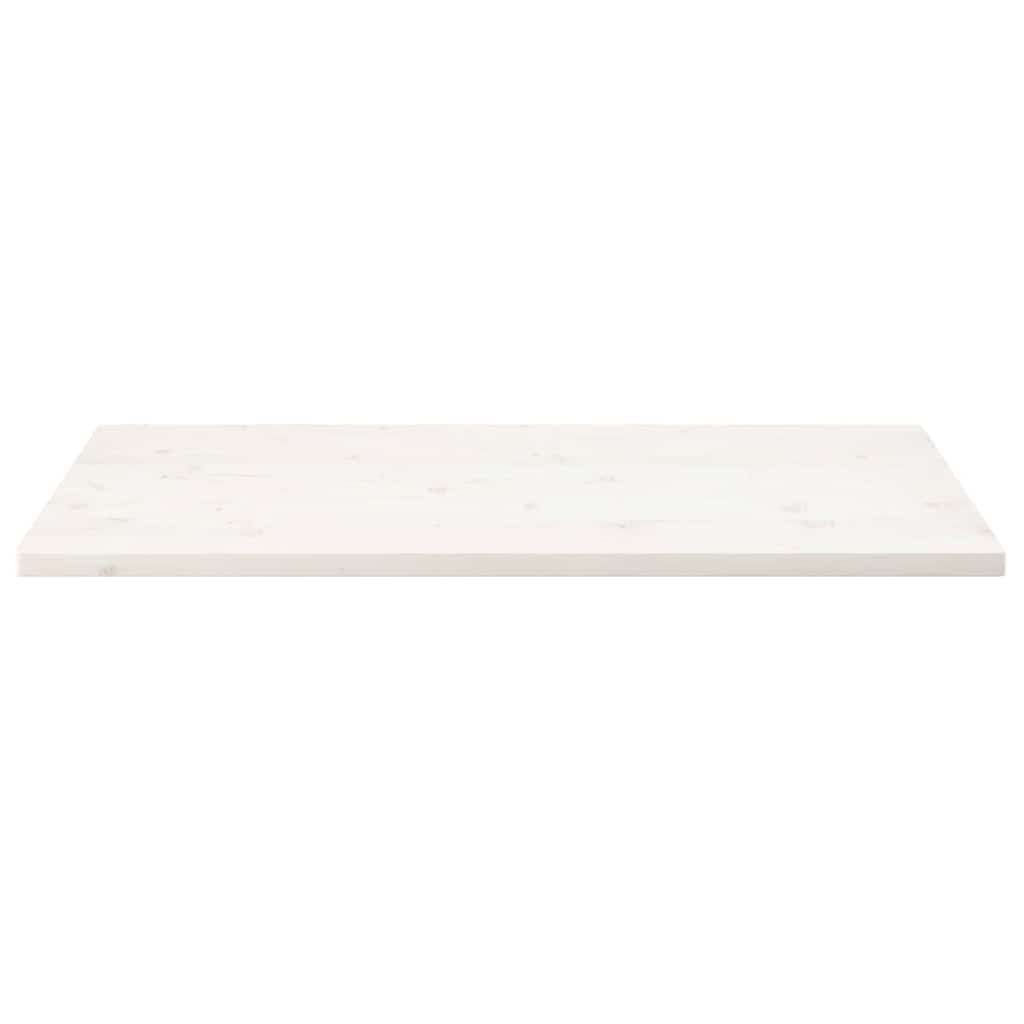 Tischplatte Weiß 100x50x2,5 cm Massivholz Kiefer Rechteckig