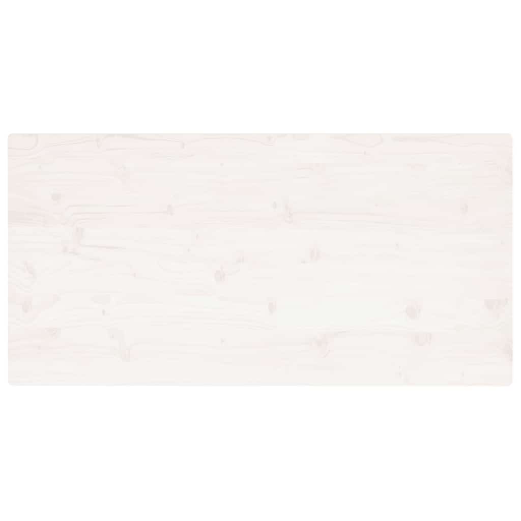 Tischplatte Weiß 110x55x2,5 cm Massivholz Kiefer Rechteckig