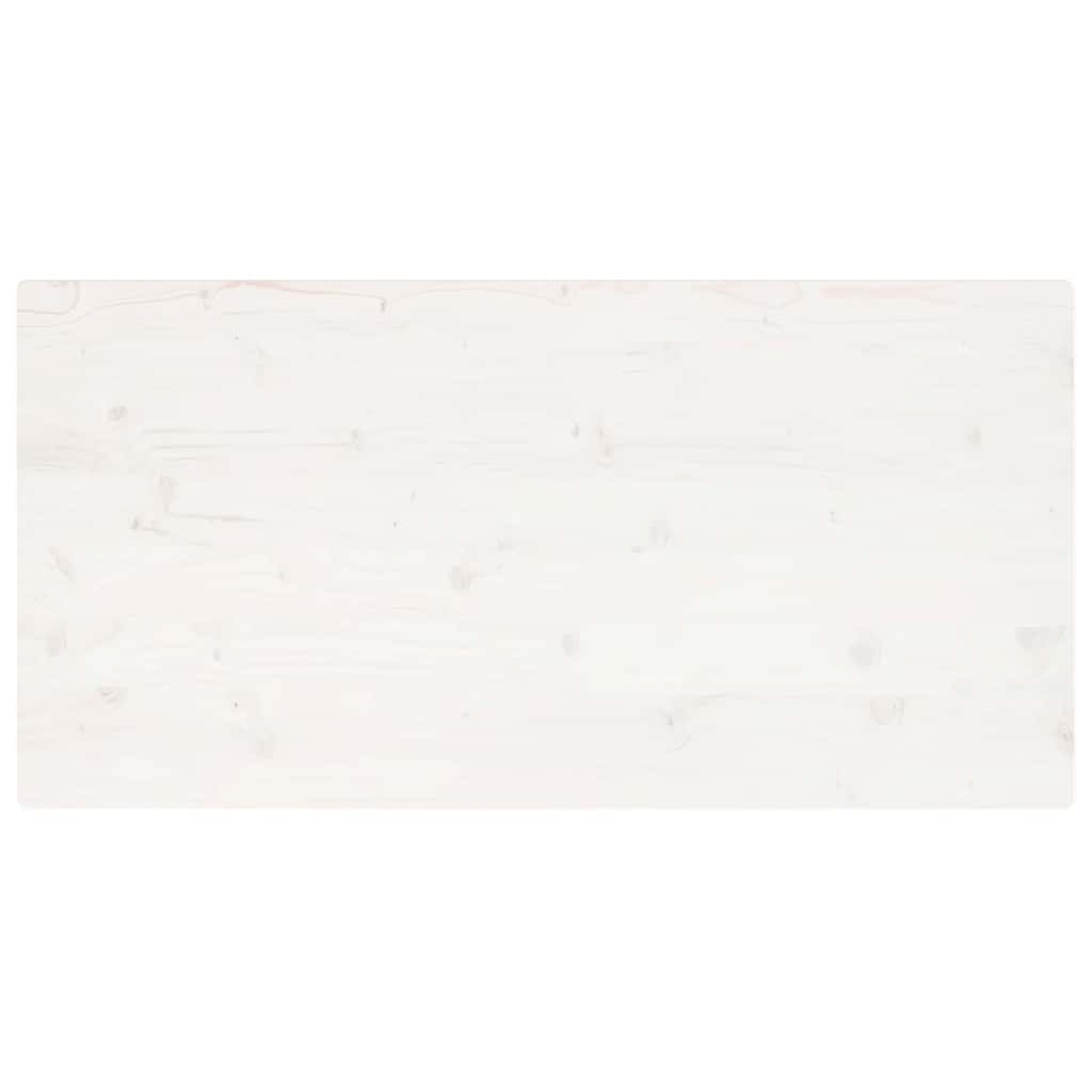 Tischplatte Weiß 110x60x2,5 cm Massivholz Kiefer Rechteckig