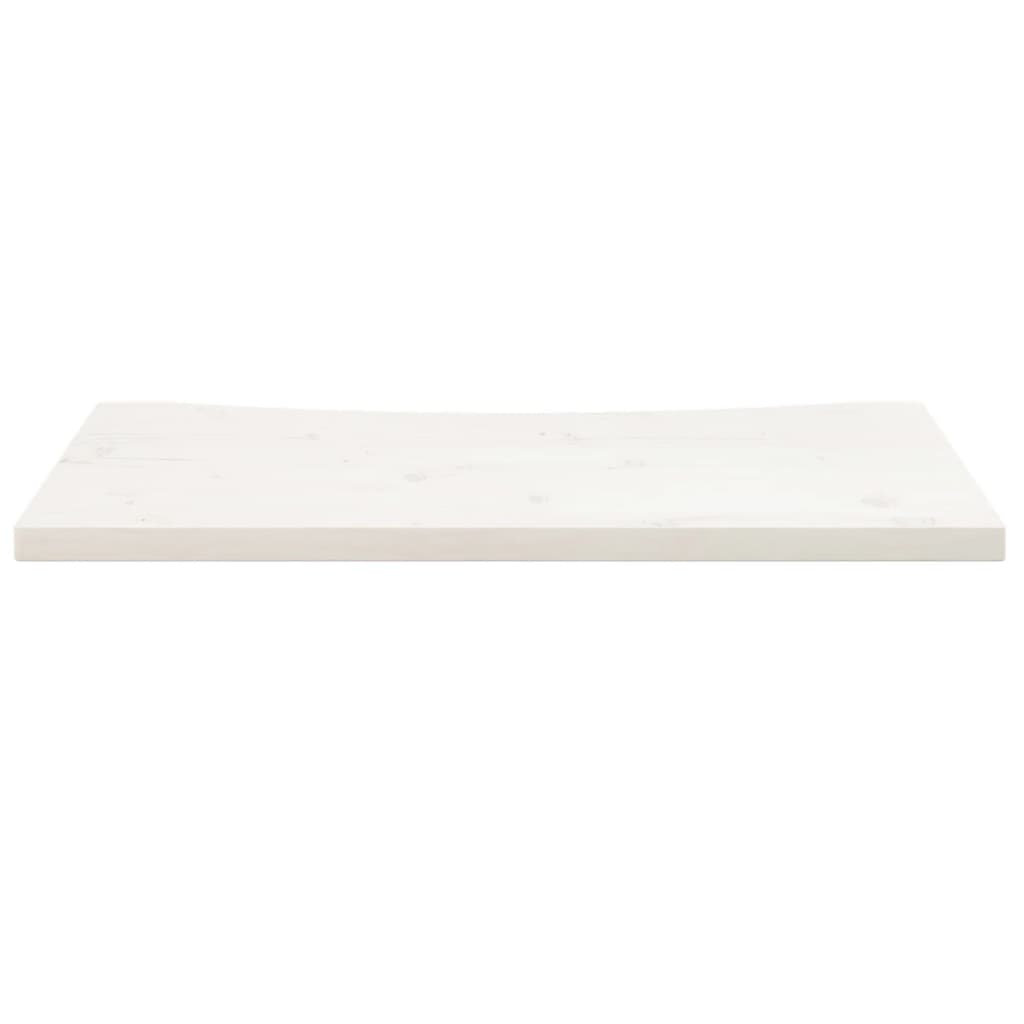 Schreibtischplatte Weiß 80x40x2,5 cm Massivholz Kiefer