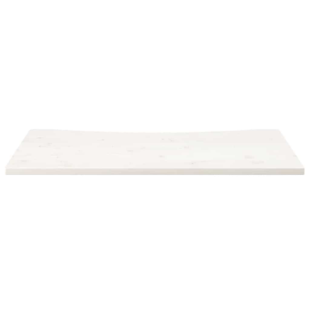 Schreibtischplatte Weiß 100x50x2,5 cm Massivholz Kiefer