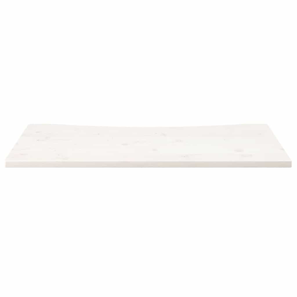 Schreibtischplatte Weiß 110x55x2,5 cm Massivholz Kiefer