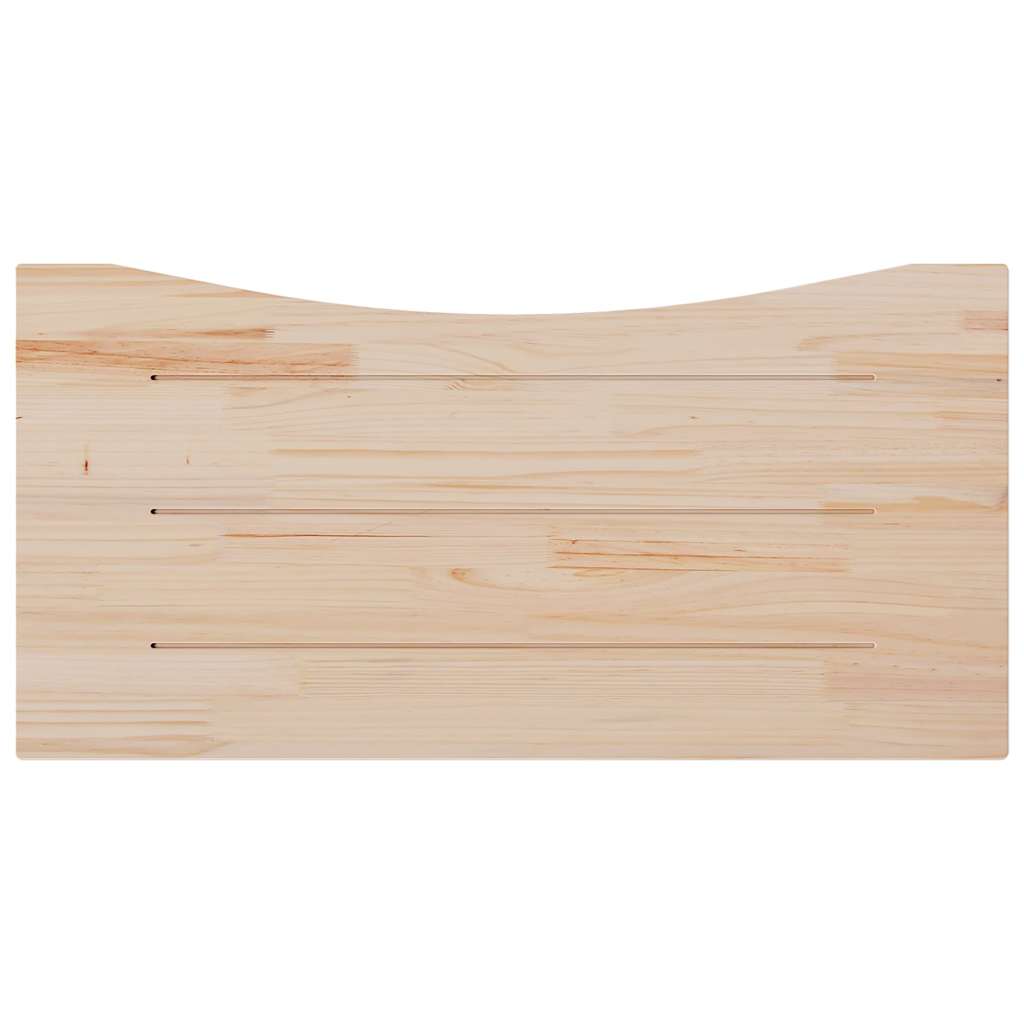 Schreibtischplatte Weiß 110x60x2,5 cm Massivholz Kiefer