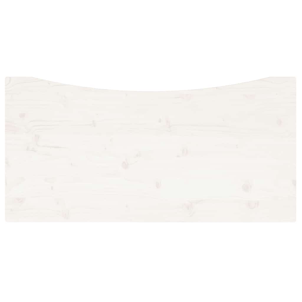 Schreibtischplatte Weiß 110x60x2,5 cm Massivholz Kiefer