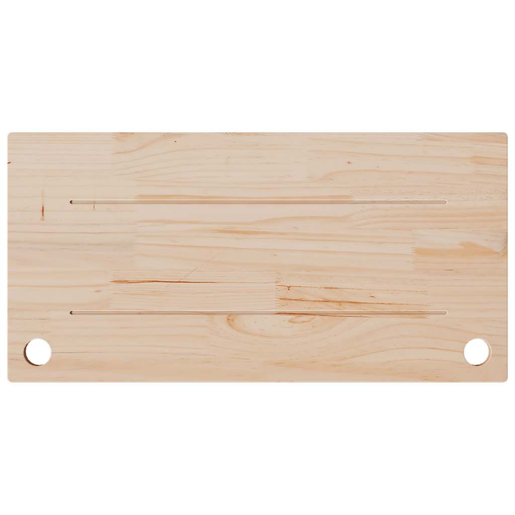 Schreibtischplatte Weiß 80x40x2,5 cm Massivholz Kiefer