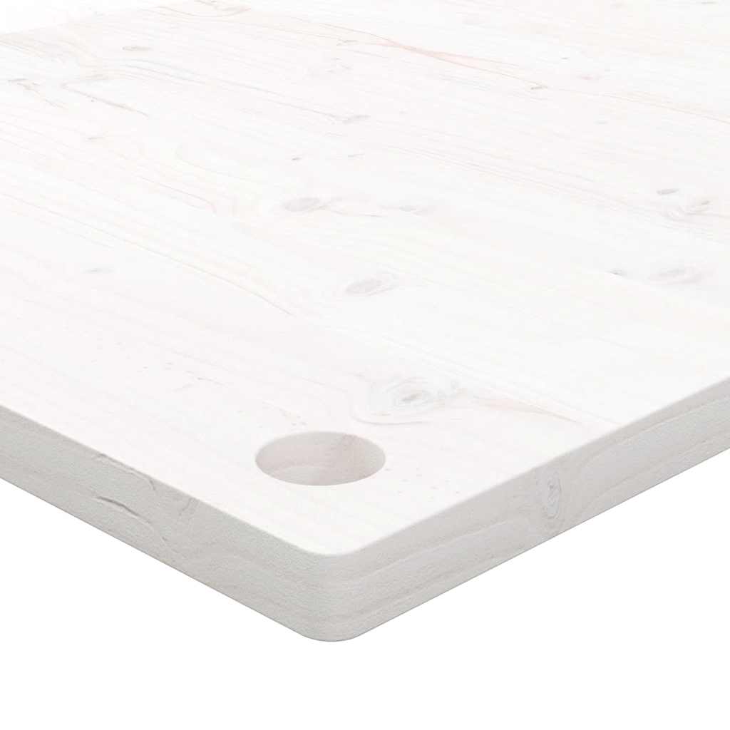 Schreibtischplatte Weiß 80x40x2,5 cm Massivholz Kiefer