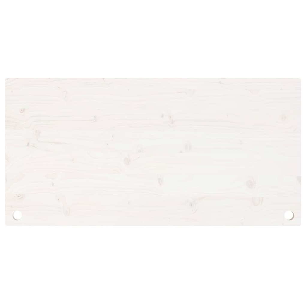 Schreibtischplatte Weiß 100x50x2,5 cm Massivholz Kiefer