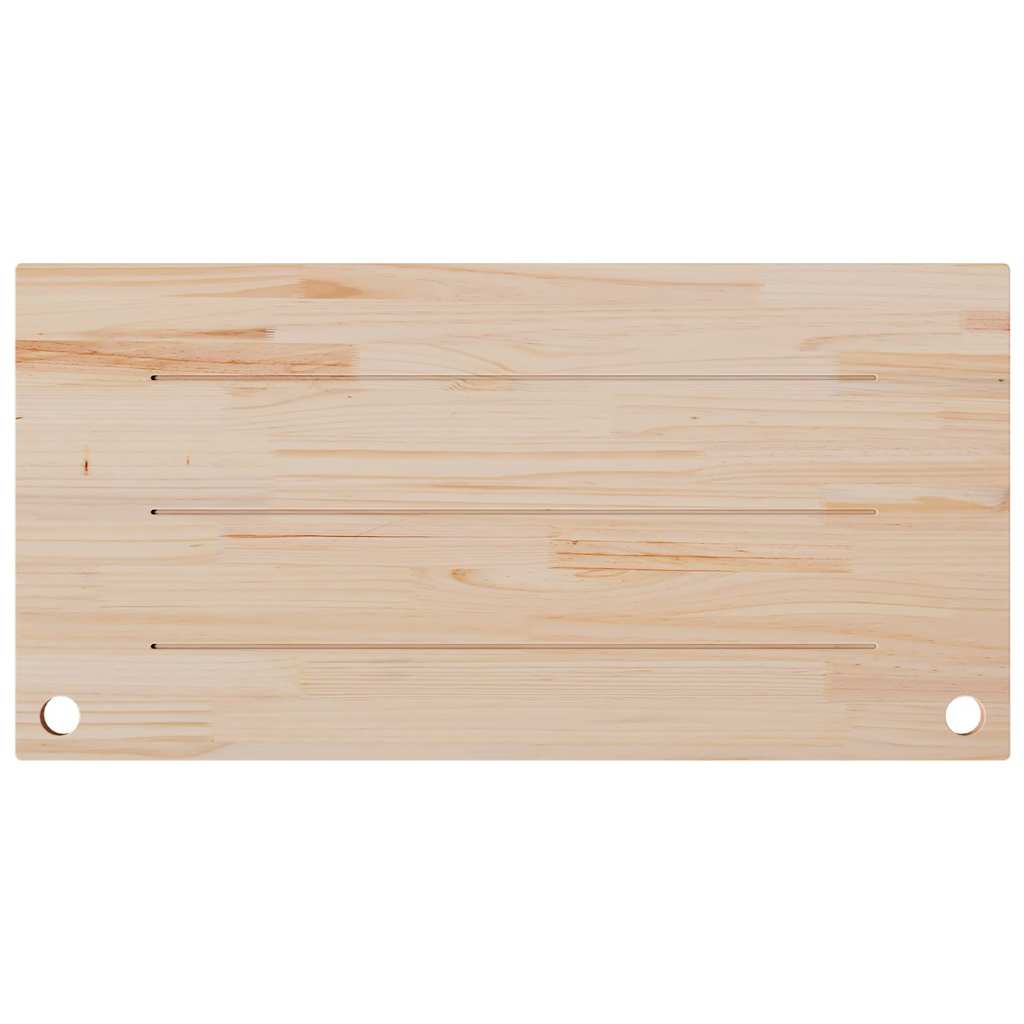 Schreibtischplatte Weiß 110x55x2,5 cm Massivholz Kiefer