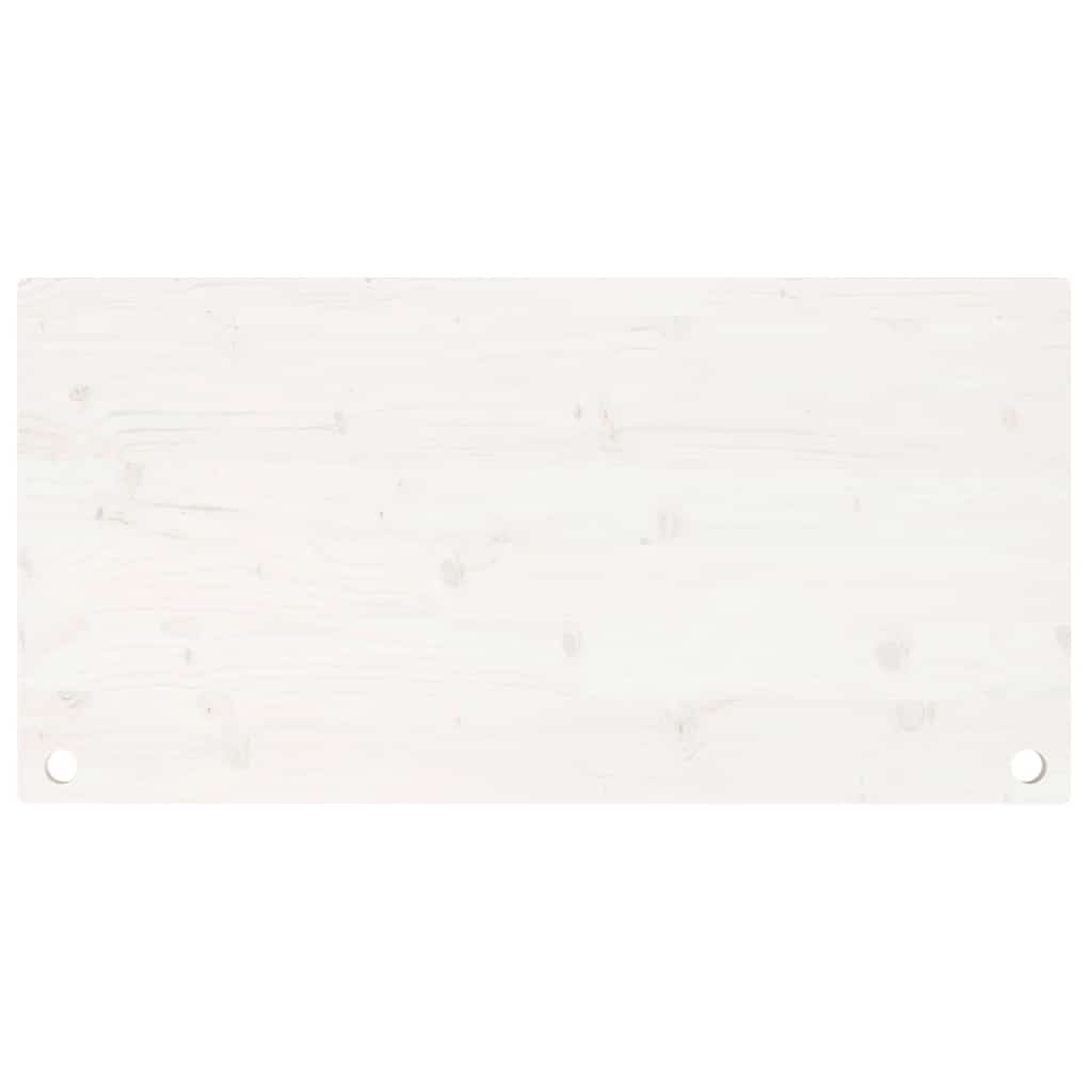 Schreibtischplatte Weiß 110x55x2,5 cm Massivholz Kiefer