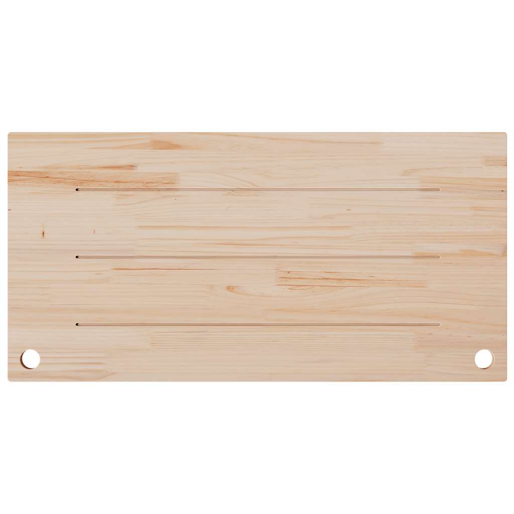 Schreibtischplatte Weiß 100x60x2,5 cm Massivholz Kiefer
