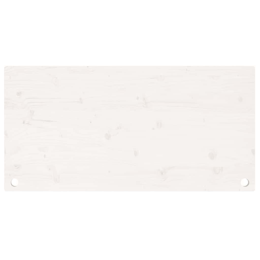 Schreibtischplatte Weiß 100x60x2,5 cm Massivholz Kiefer