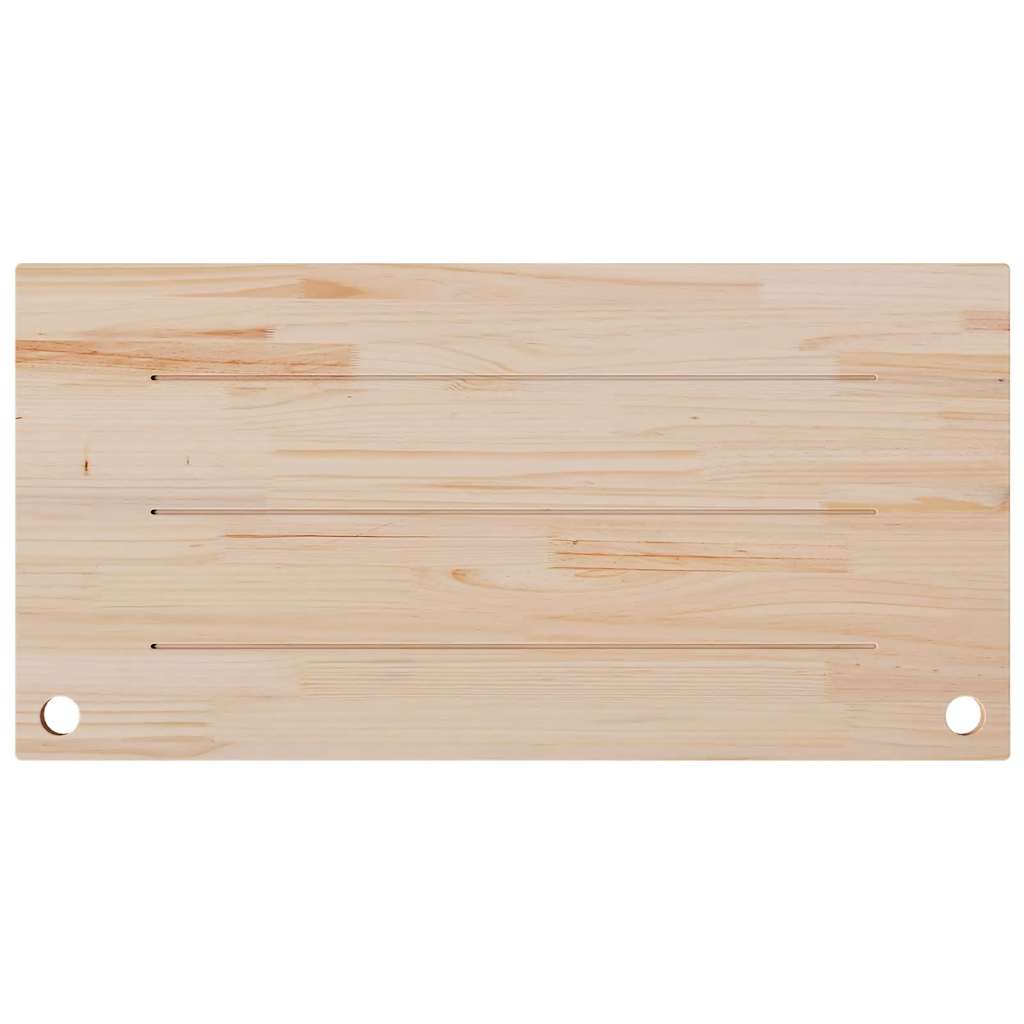 Schreibtischplatte Weiß 110x60x2,5 cm Massivholz Kiefer
