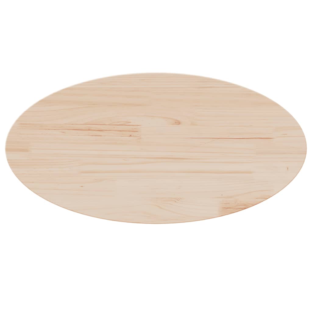 Tischplatte 60x30x2,5 cm Massivholz Kiefer Oval