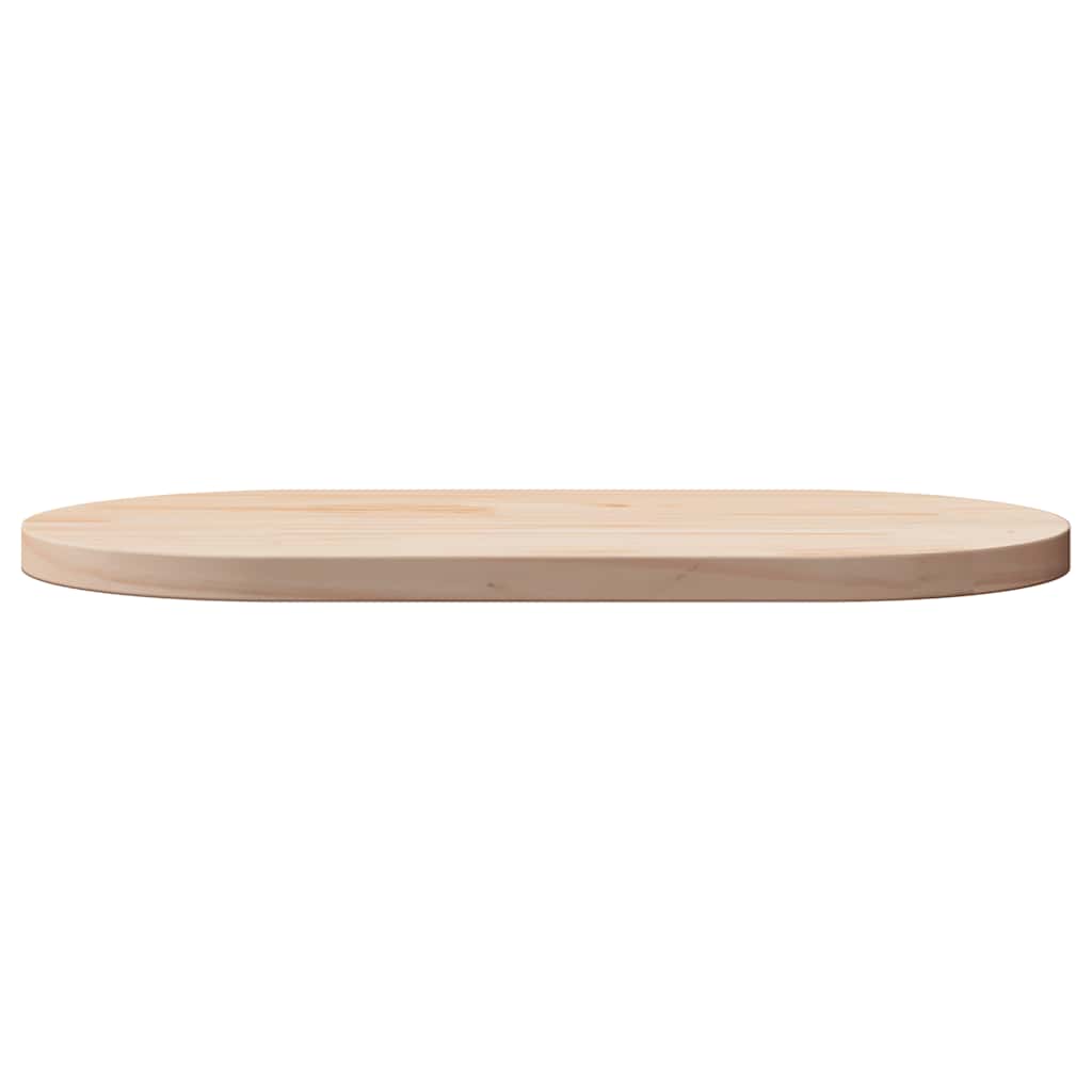 Tischplatte 90x45x2,5 cm Massivholz Kiefer Oval