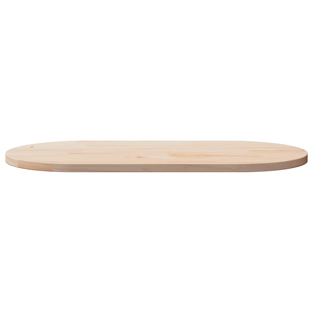Table top 100x50x2.5 cm solid pine oval