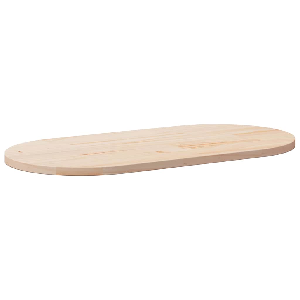 Tischplatte 110x55x2,5 cm Massivholz Kiefer Oval