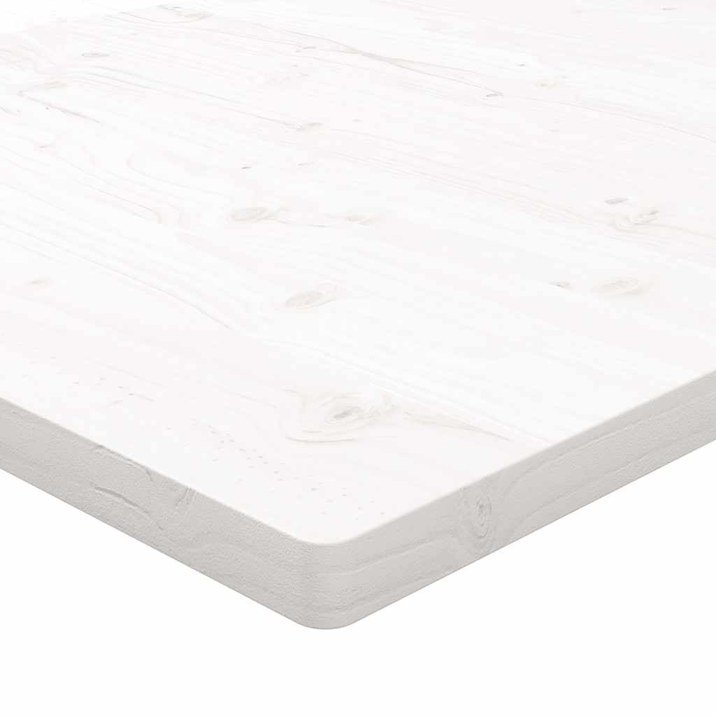 Tischplatte Weiß 40x40x2,5 cm Massivholz Kiefer Quadratisch