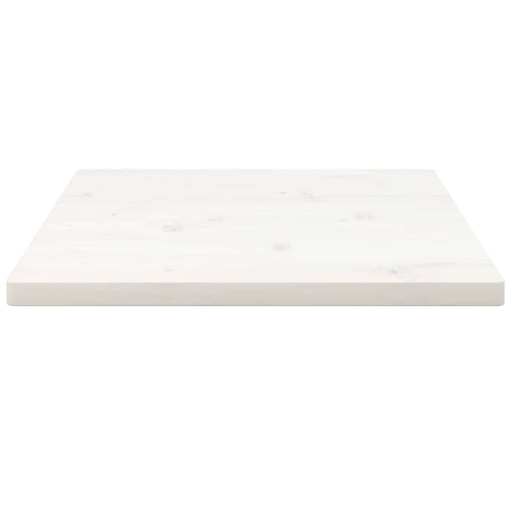 Table top white 50x50x2.5 cm solid pine square
