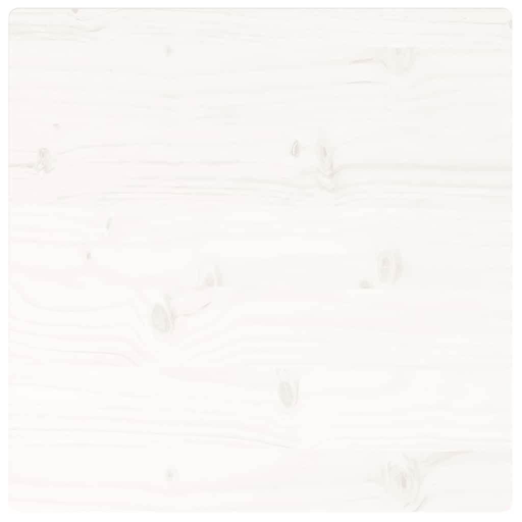 Table top white 50x50x2.5 cm solid pine square