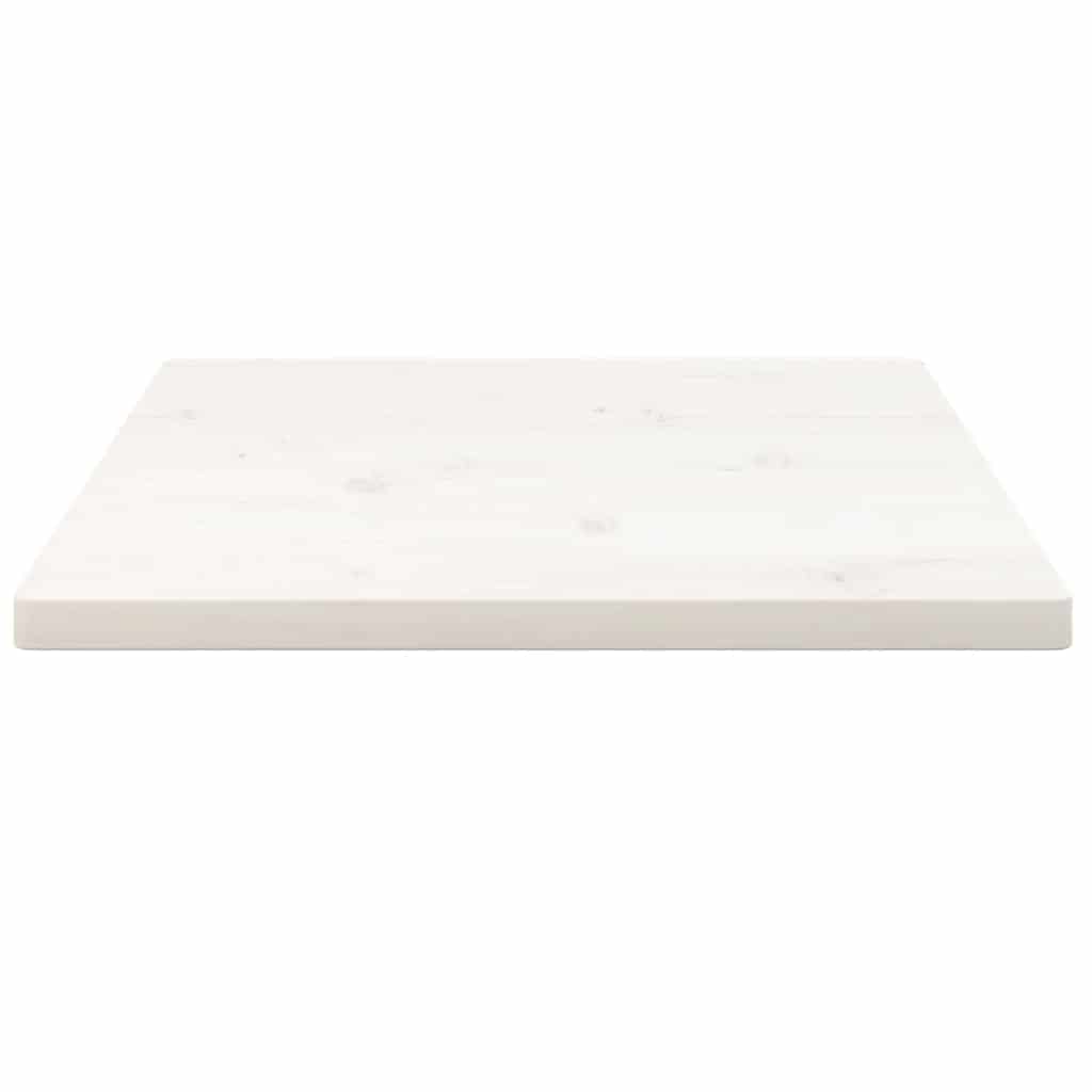 Table top white 60x60x2.5 cm solid pine square