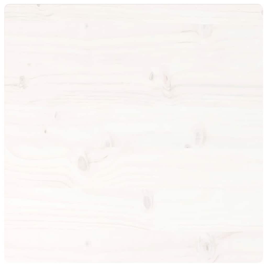 Table top white 60x60x2.5 cm solid pine square