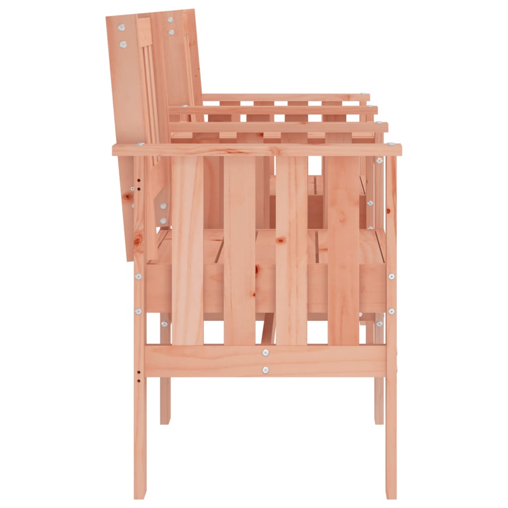 Garden bench with table 2-seater solid wood Douglas fir