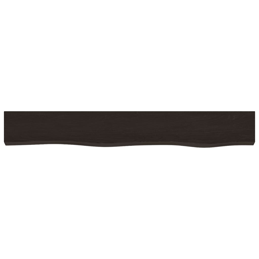 Wall Shelf Dark Brown 80x10x6 cm Solid Oak Treated