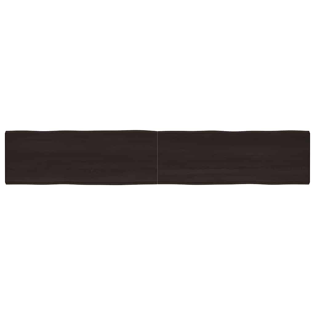 Tischplatte 220x40x(2-6) cm Massivholz Behandelt Baumkante