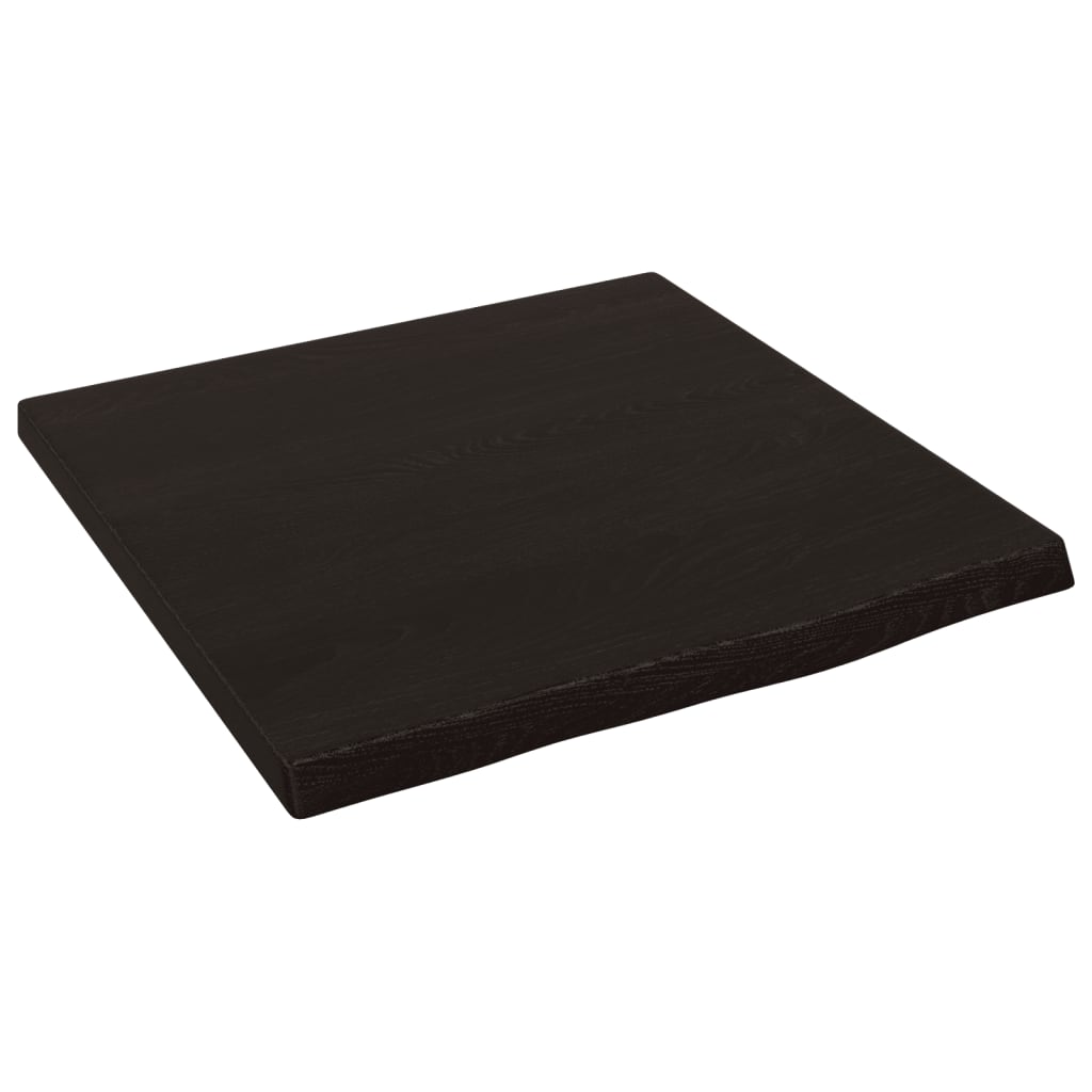 Waschtischplatte Dunkelbraun 40x40x2 cm Massivholz Behandelt