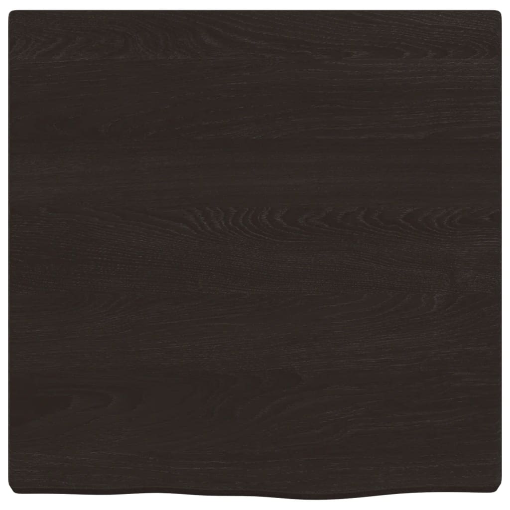 Waschtischplatte Dunkelbraun 40x40x2 cm Massivholz Behandelt