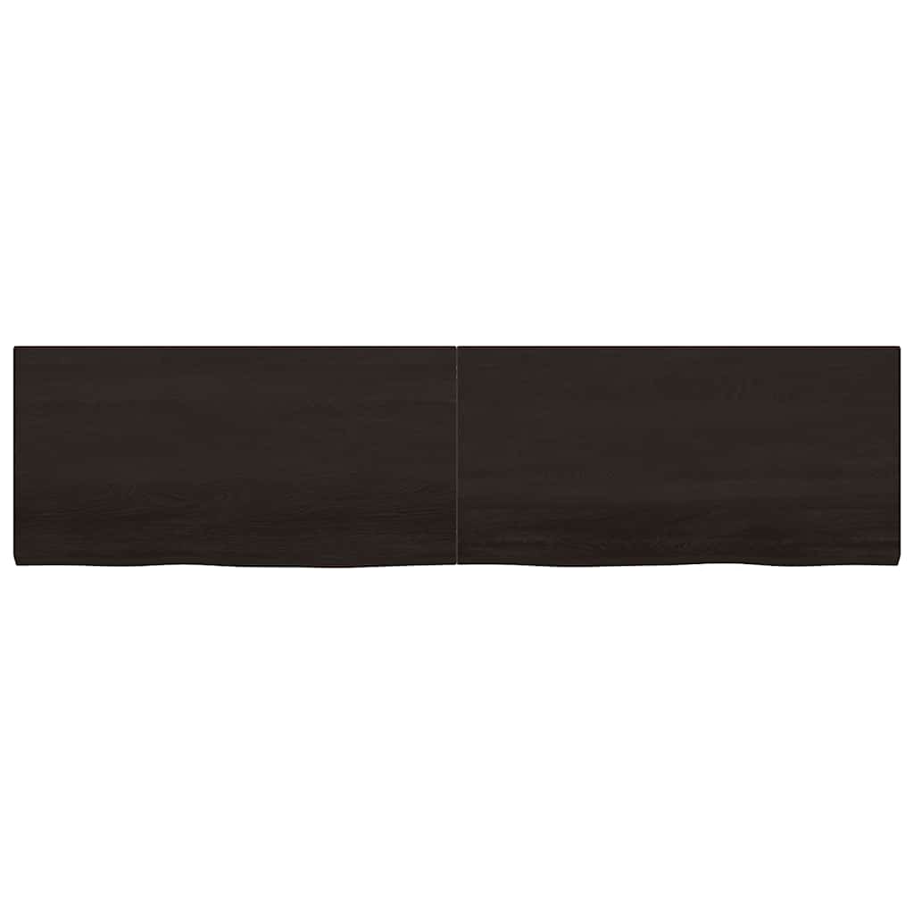 Waschtischplatte Dunkelbraun 200x50x(2-4)cm Massivholz