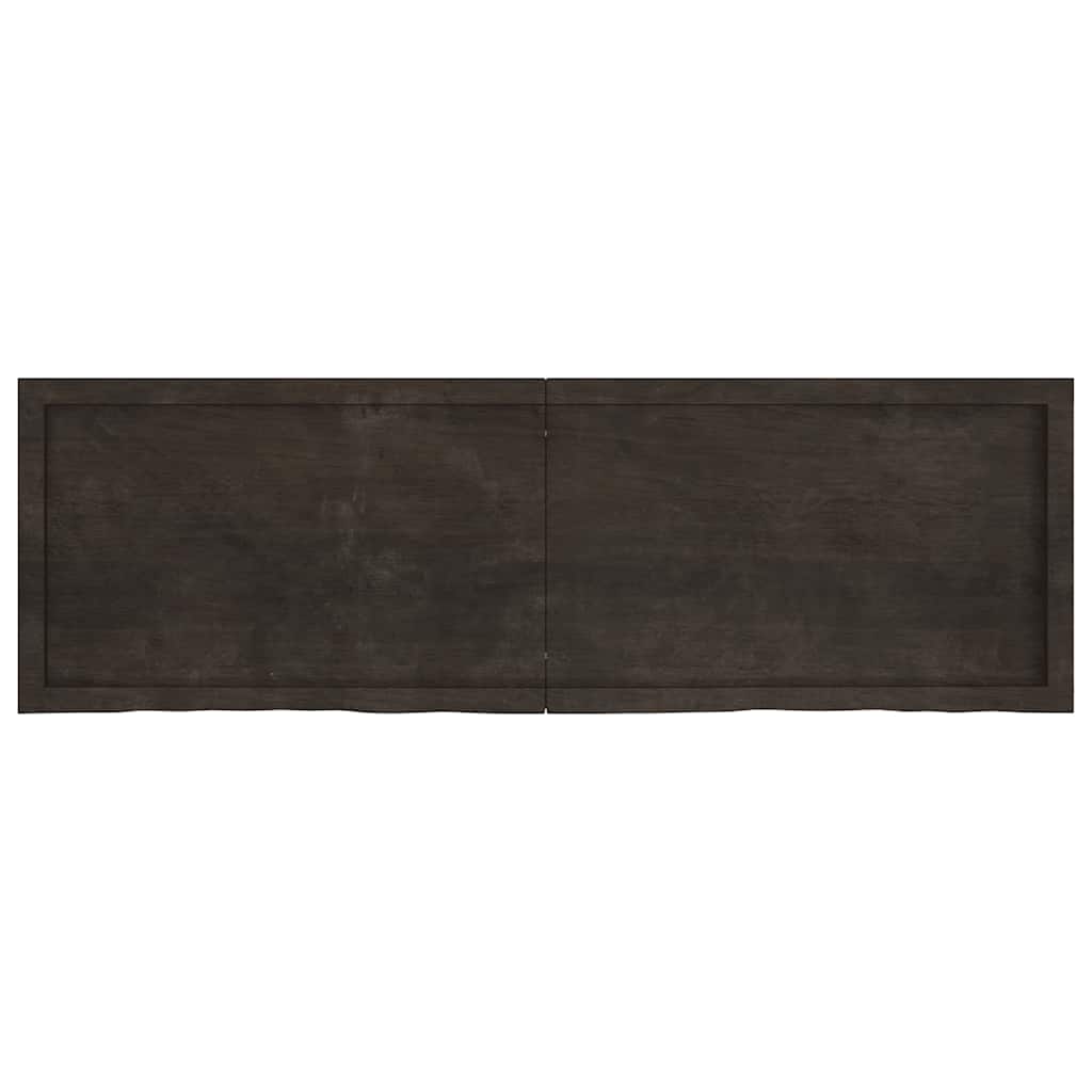 Tischplatte Dunkelbraun 160x50x(2-6)cm Massivholz Eiche