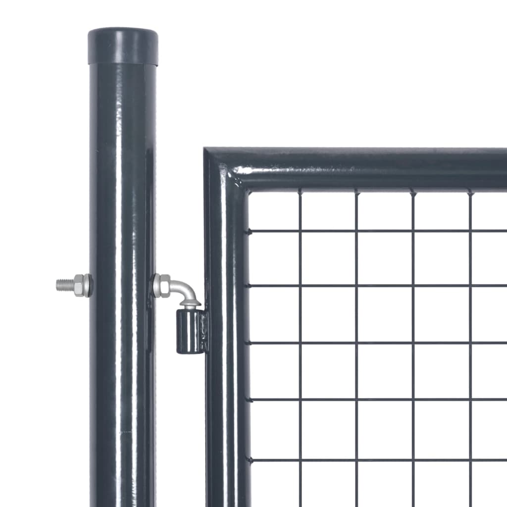 Gitter-Gartentor Anthrazit 300 x 125 cm Verzinkter Stahl