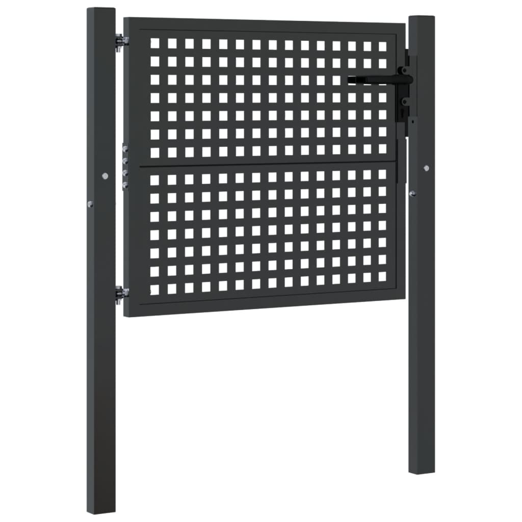 Gartentor Anthrazit 105x75 cm Stahl