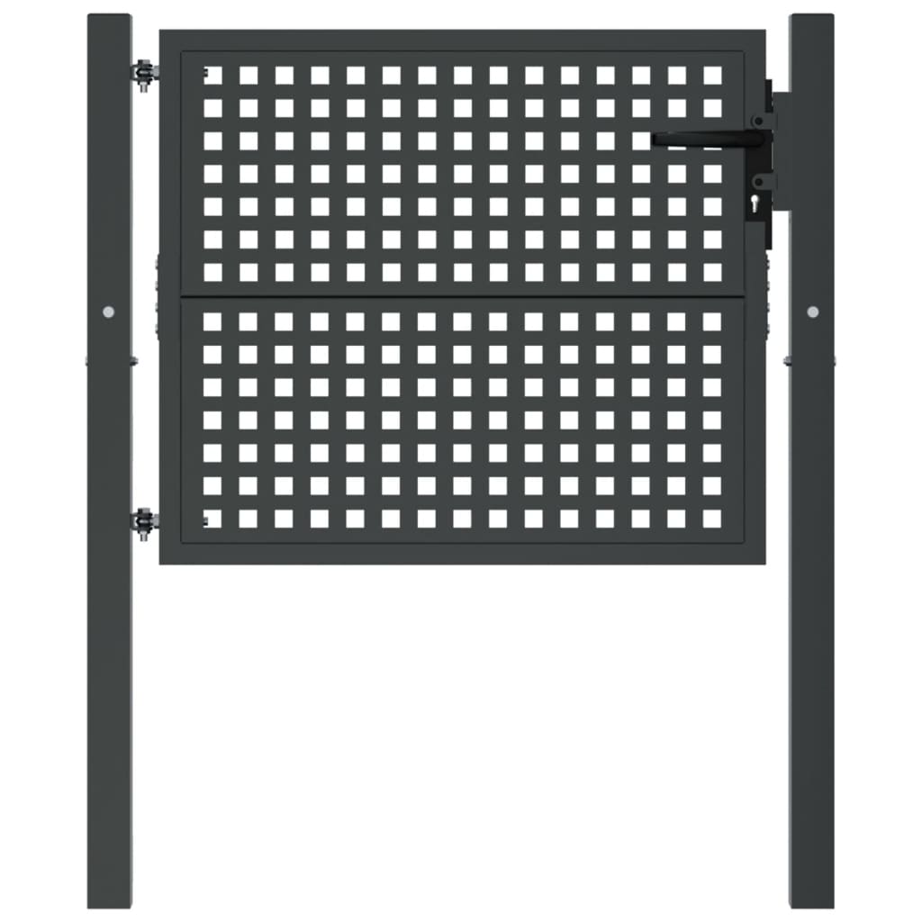 Gartentor Anthrazit 105x75 cm Stahl
