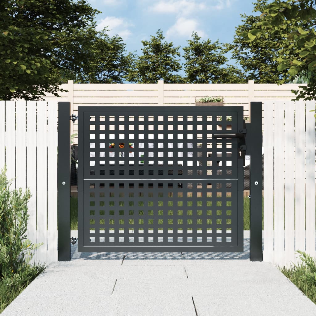 Gartentor Anthrazit 105x75 cm Stahl