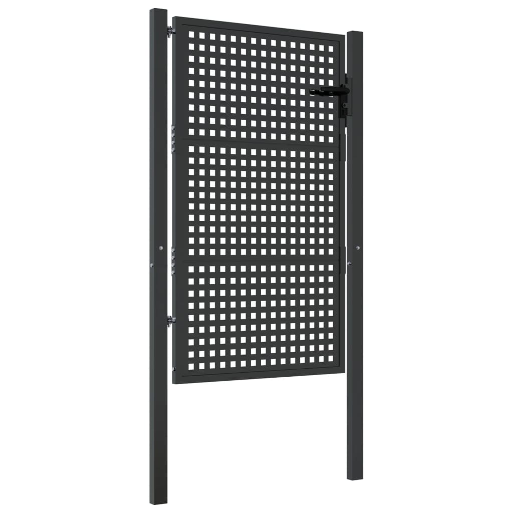 Gartentor Anthrazit 105x125 cm Stahl