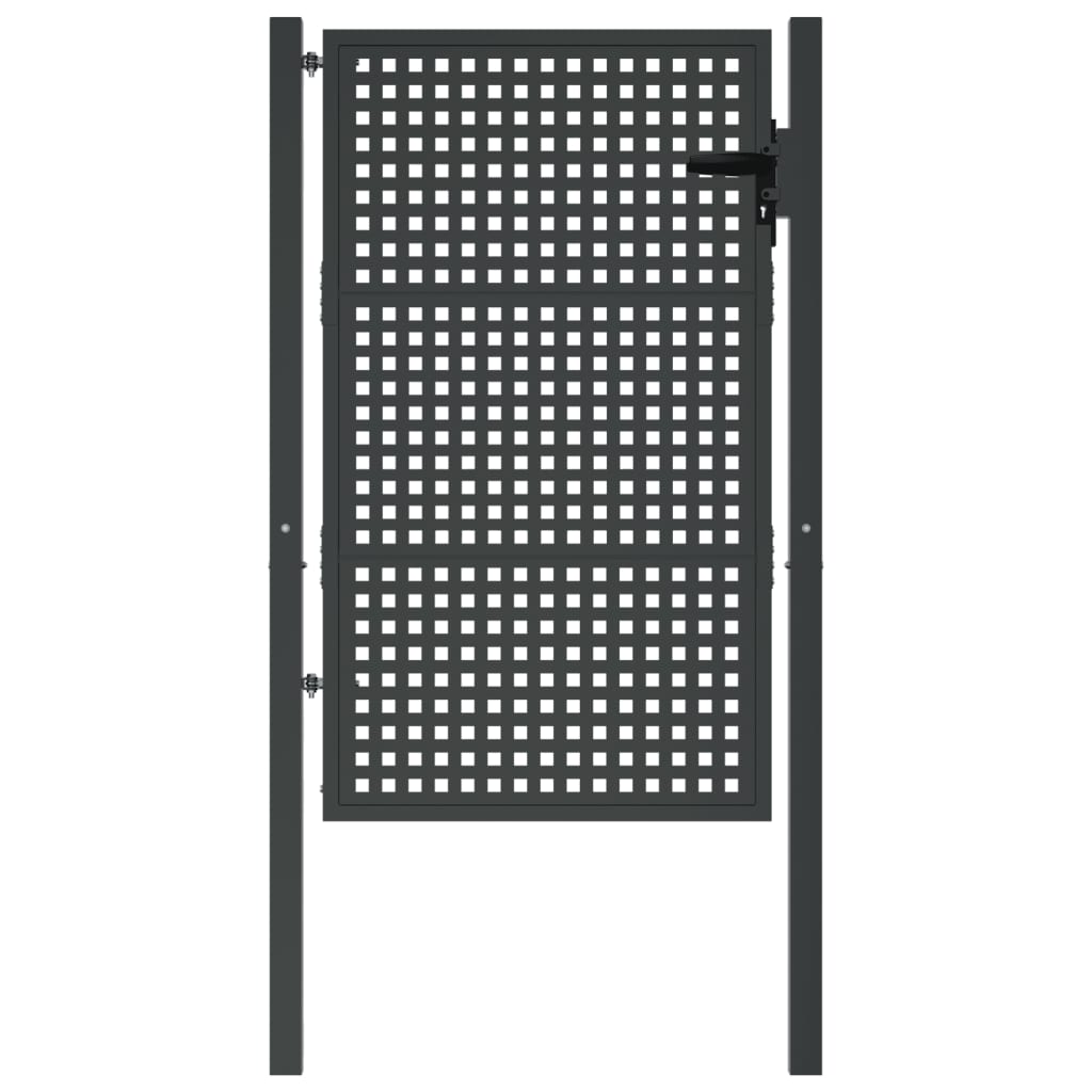 Gartentor Anthrazit 105x125 cm Stahl