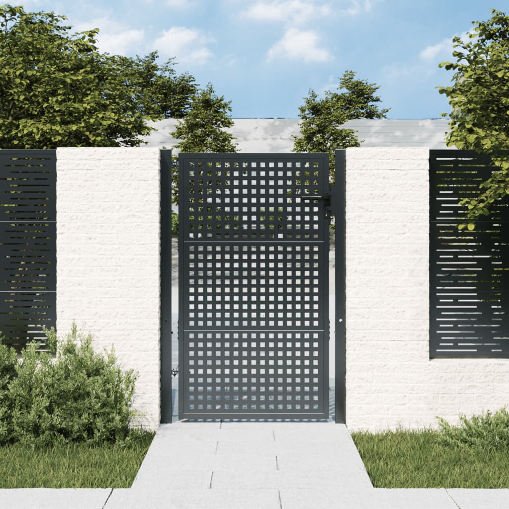Gartentor Anthrazit 105x125 cm Stahl