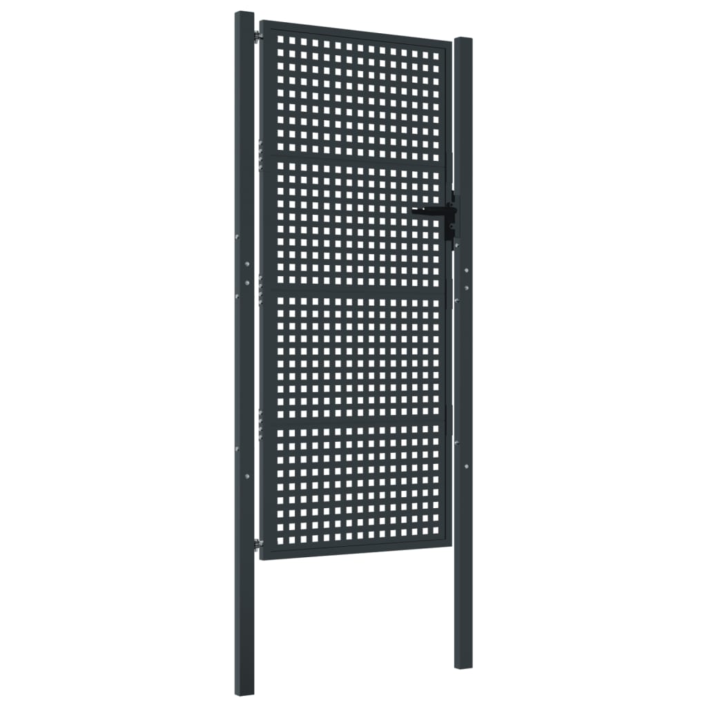 Gartentor Anthrazit 105x200 cm Stahl