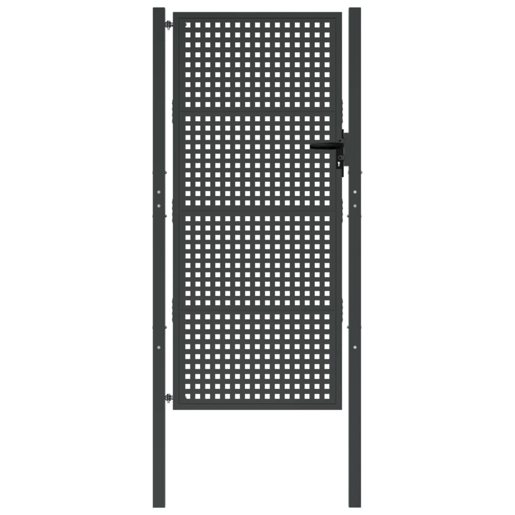 Gartentor Anthrazit 105x200 cm Stahl
